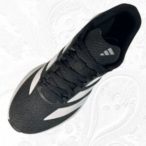 Tenis Adidas Running Duramo RC 2 Unisex Negro con Franjas Blancas