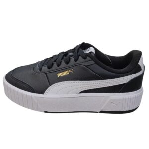 Tenis Puma Casual Clásicos Originales Negro con Franja Blanca para Mujer
