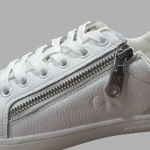 Tenis Calvin Klein Classic Cupsole Zip Blancos para Hombre