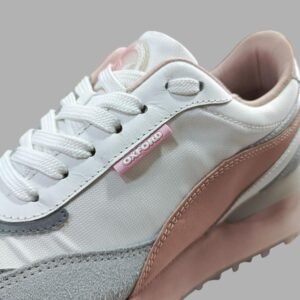 Tenis Oxford Casual Urban Blanco Matiz para Mujer