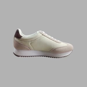 Tenis Original Calvin Klein Runner Lace Up MG Nylon Mix Beige para Mujer