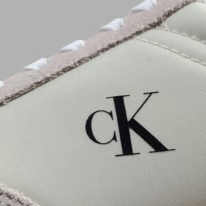 Tenis Original Calvin Klein Runner Lace Up MG Nylon Mix Beige para Mujer