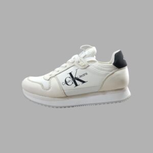Tenis Original Calvin Klein Runner Sock Lace Up ML Blancos para Mujer