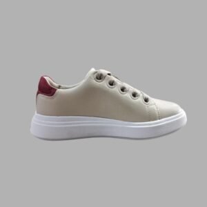 Tenis Original Calvin Klein Cupsole Lace Up LTH Beige para Mujer