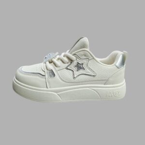 Tenis Original Fashion MIA Casuales Beige/Gris para Mujer