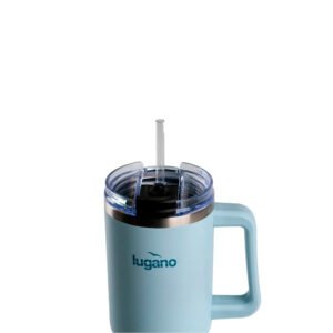 Vaso Térmico con Pitillo Lugano Blizzard 1200 ml (40 oz) - Azul Cielo | 12h Frío | 8h Caliente