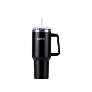 Vaso Térmico con Pitillo Lugano Blizzard 1200 ml (40 oz) - Negro