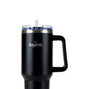 Vaso Térmico con Pitillo Lugano Blizzard 1200 ml (40 oz) - Negro