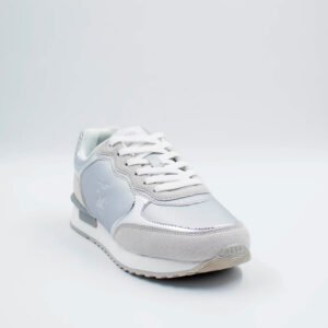 Tenis Beverly Hills Polo Club HIGH-SLV para Mujer - Plateado Metalizado | Estilo Moderno y Urbano