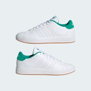 Tenis Adidas Advantage Base 2.0 - Blanco/Verde | Calzado Casual Classic y Urbano