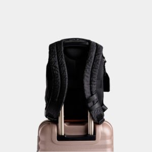 Mochila Vélez Bloom 2 Jacquard Monograma para Mujer - Negro | Porta Trolley Ejecutivo