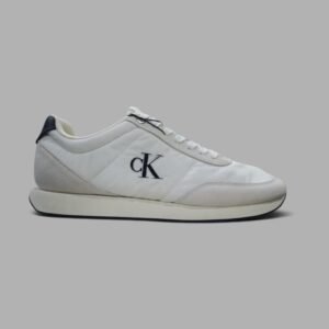 Tenis Calvin Klein | Runner Essential | Hombre | Blanco Negro