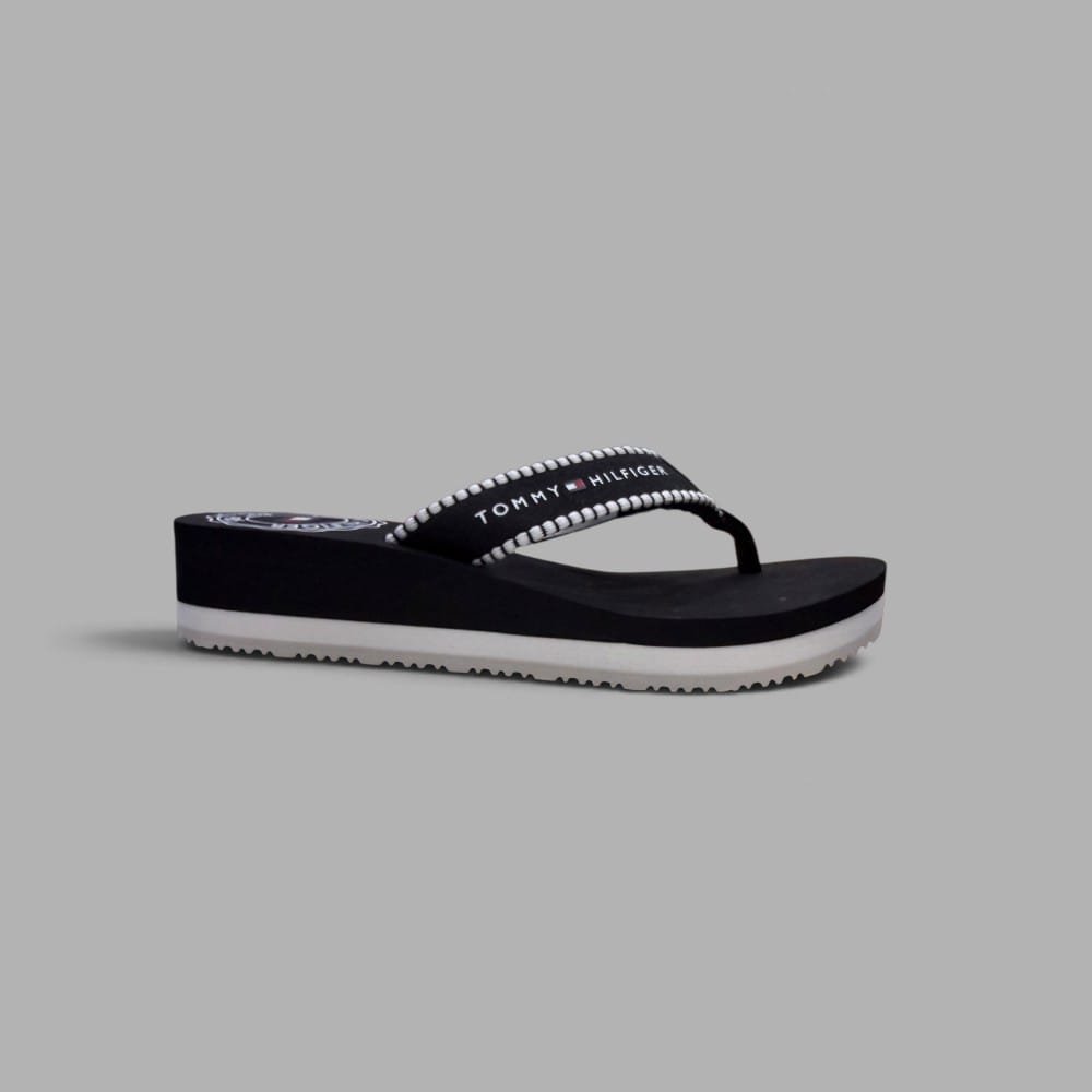 Sandalias Tommy Hilfiger Clásicas | Mujer | Negro Blanco