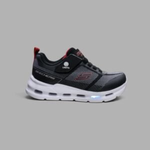 Tenis Skechers S-Lights Infantiles Luz LED | Unisex | Gris Negro