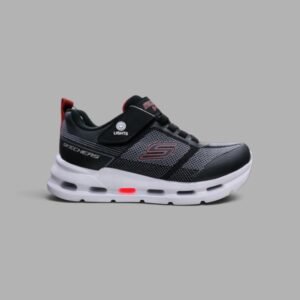 Tenis Skechers S-Lights Infantiles Luz LED | Unisex | Gris Negro